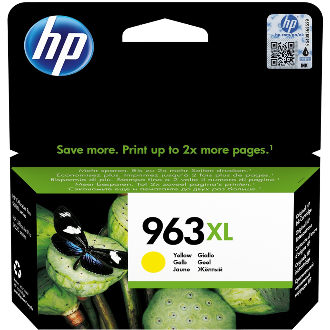 CARTUCHO TINTA HP 963XL 3JA29AE AMARILLO 23.25ML 1600 PAGINAS