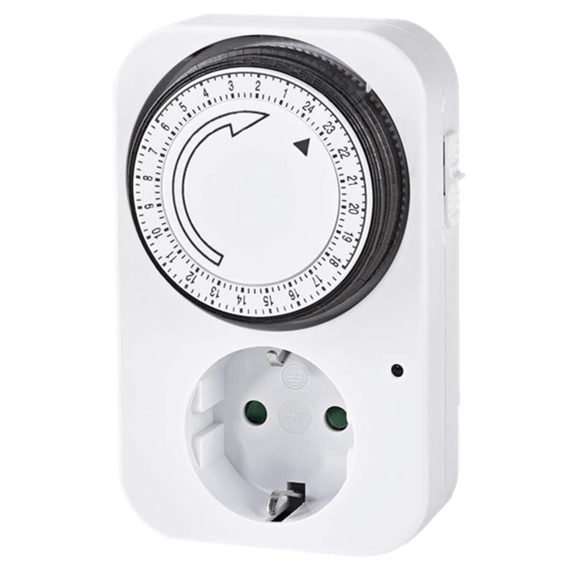 PROGRAMADOR SILVER ELECTRONIC ANALÓGICO/ 24 HORAS/ 3600W/ 250V/ 16A/ 50HZ/ IP 20/ AJUSTABLE 15 MINUTOS/ 24H NEGRO