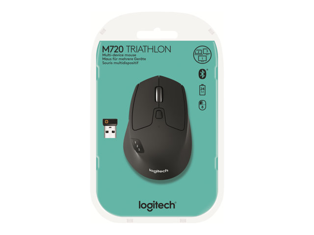 MOUSE RATON LOGITECH M720 OPTICO WIRELESS Y BLUETOOTH INALAMBRICO TRIATHLON