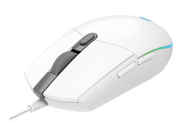 MOUSE RATON LOGITECH G102 LIGHTSYNC BLANCO GAMING 8.000 DPI 6 BOTONES