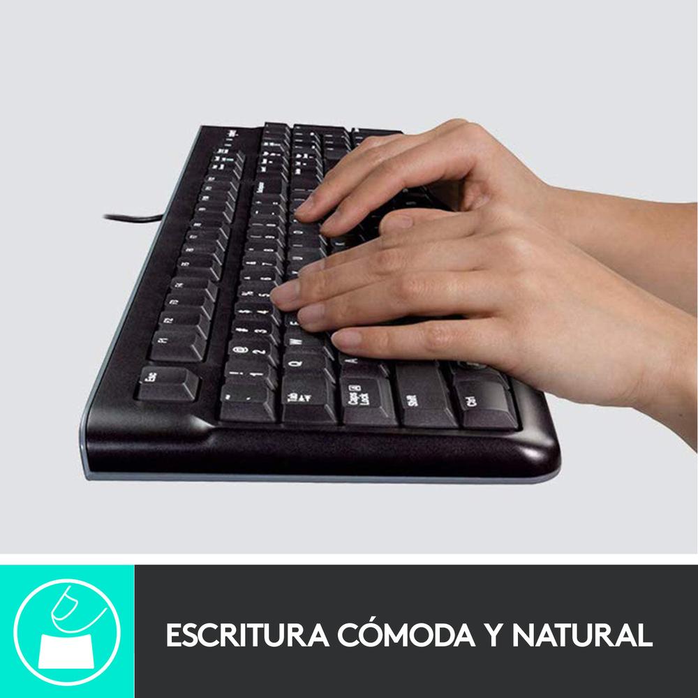 COMBO TECLADO Y RATON LOGITECH MK120 OPTICO USB 2.0 NEGRO