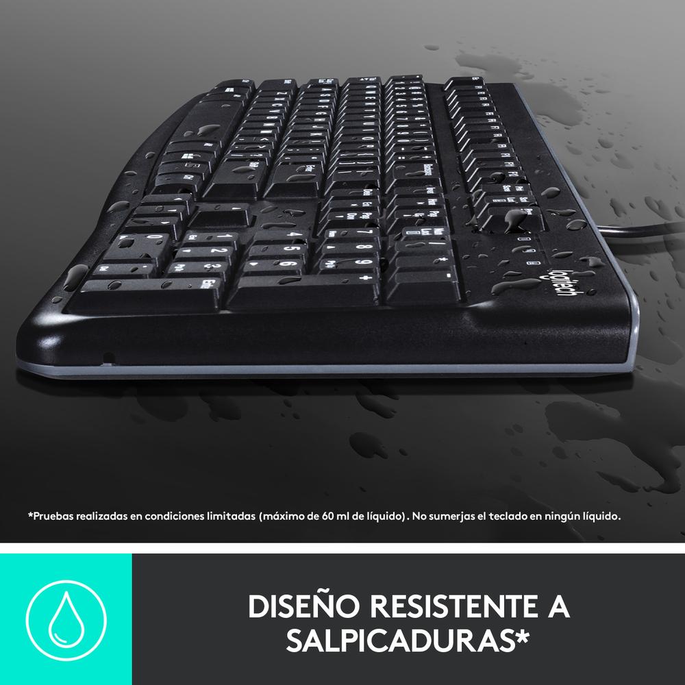 COMBO TECLADO Y RATON LOGITECH MK120 OPTICO USB 2.0 NEGRO