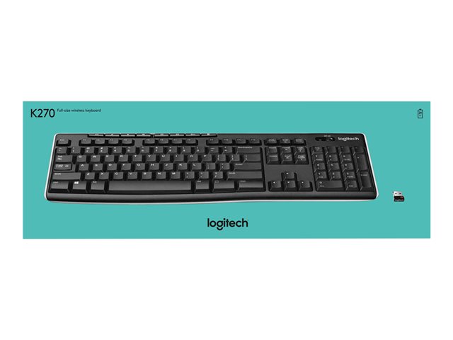 TECLADO LOGITECH K270 NEGRO WIRELESS INALAMBRICO 2.4GHZ