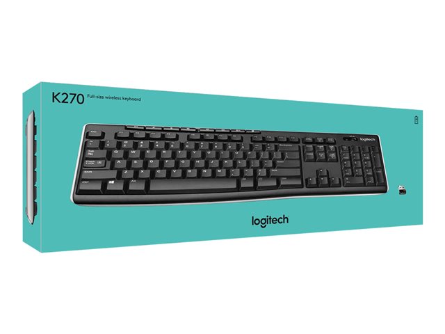 TECLADO LOGITECH K270 NEGRO WIRELESS INALAMBRICO 2.4GHZ