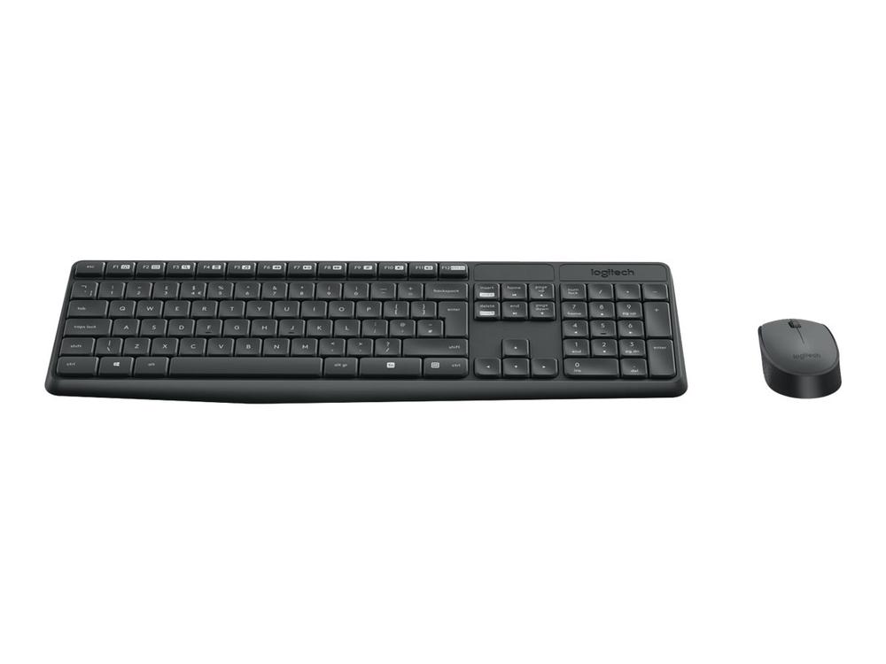TECLADO + MOUSE LOGITECH MK235 WIRELESS INALAMBRICO RESISTENTE A SALPICADURAS