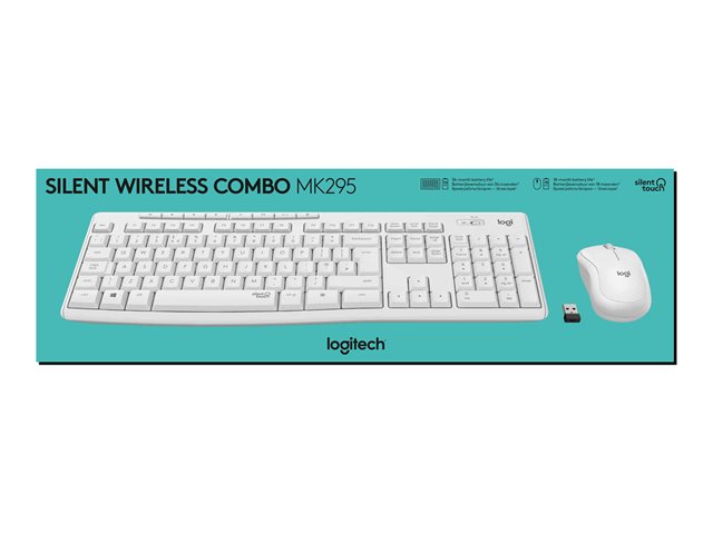 Teclado + mouse Logitech MK295 Silent blanco wireless inalambrico