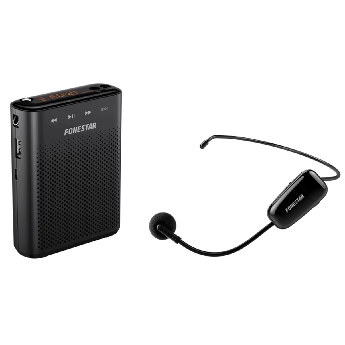AMPLIFICADOR PORTATIL FONESTAR ALTA-VOZ-30 / MICROFONO INALAMBRICO UHF / 30 W / USB / MICRO SD / MP3 / GRABADOR - REPRODUCTOR / PARA PROFESORES