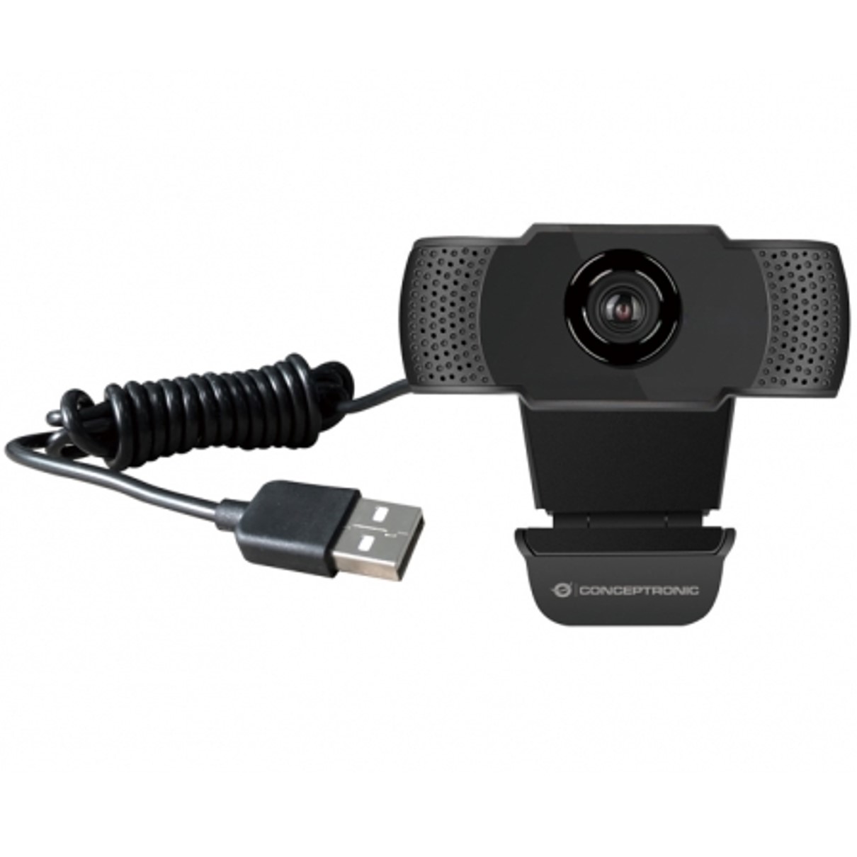 WEBCAM FHD CONCEPTRONIC AMDIS01B / 1080P / USB / 30 FPS / ANGULO VISION 90º / FOCO MANUAL / MICROFONO INTEGRADO