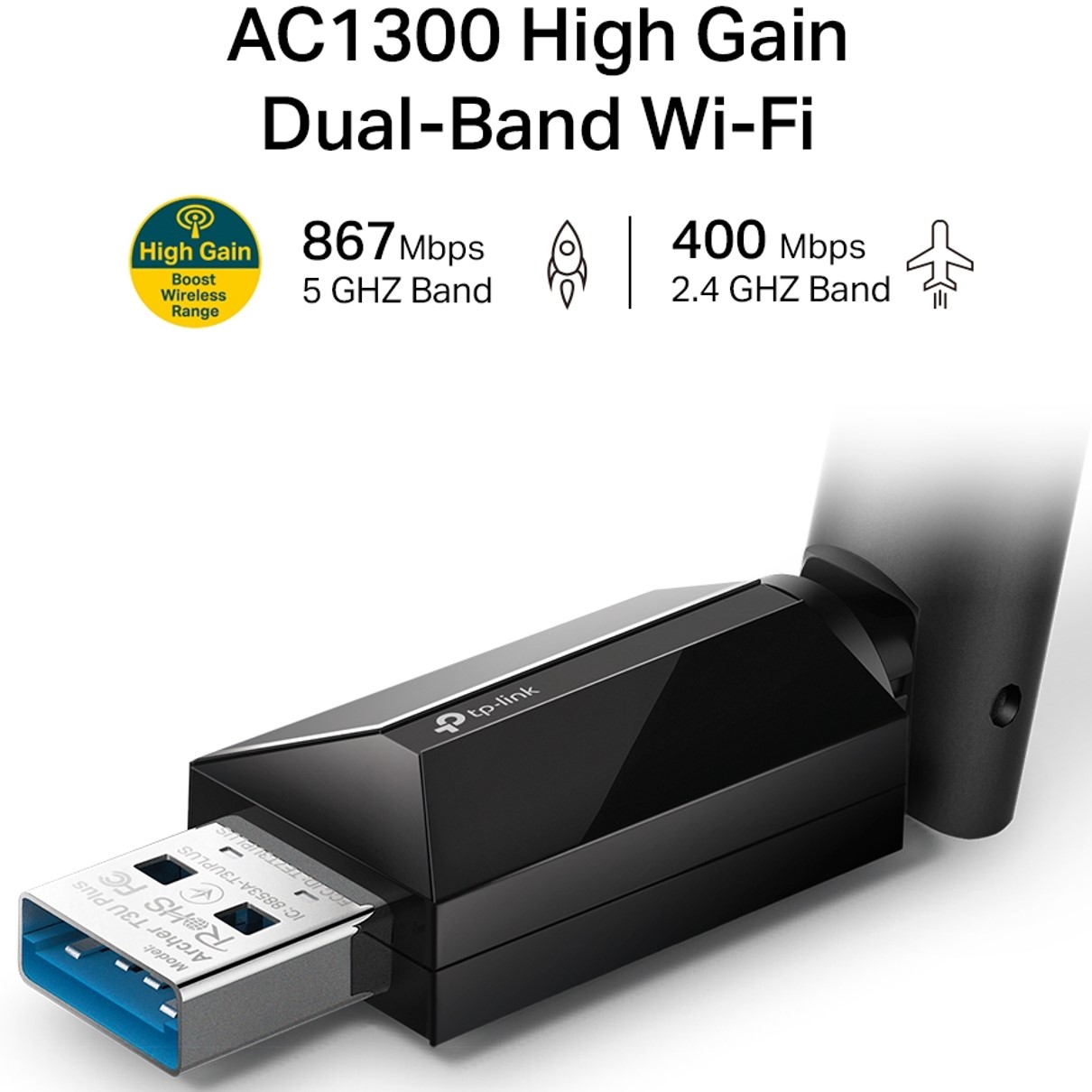 ADAPTADOR USB 3.0 DUAL BAND AC1300 2.4 GHZ Y 5GHZ TP-LINK
