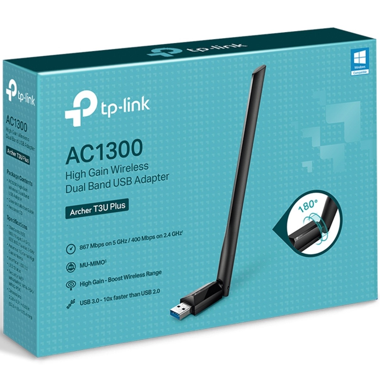 ADAPTADOR USB 3.0 DUAL BAND AC1300 2.4 GHZ Y 5GHZ TP-LINK