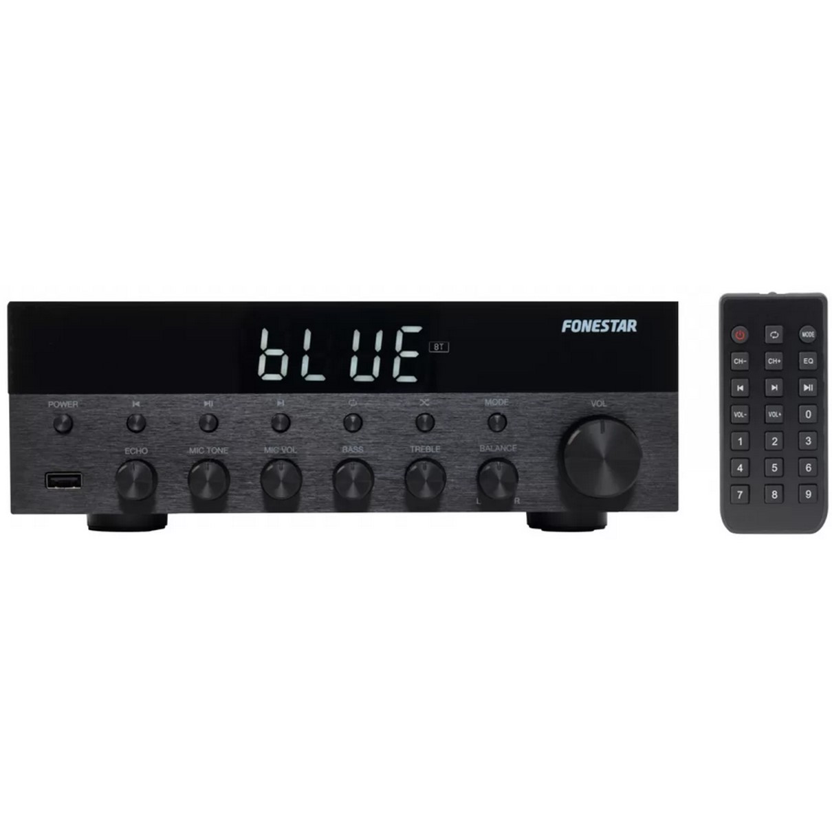 AMPLIFICADOR ESTEREO HIFI FONESTAR AS-1515 / BLUETOOTH / RADIO FM / 15 + 15 W RMS USB/ MP3