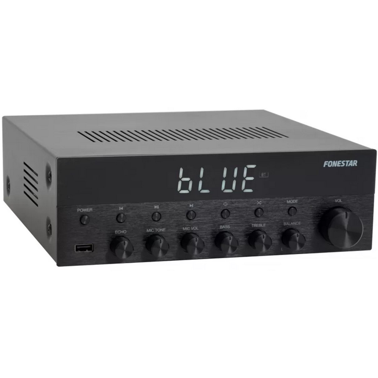 AMPLIFICADOR ESTEREO HIFI FONESTAR AS-1515 / BLUETOOTH / RADIO FM / 15 + 15 W RMS USB/ MP3