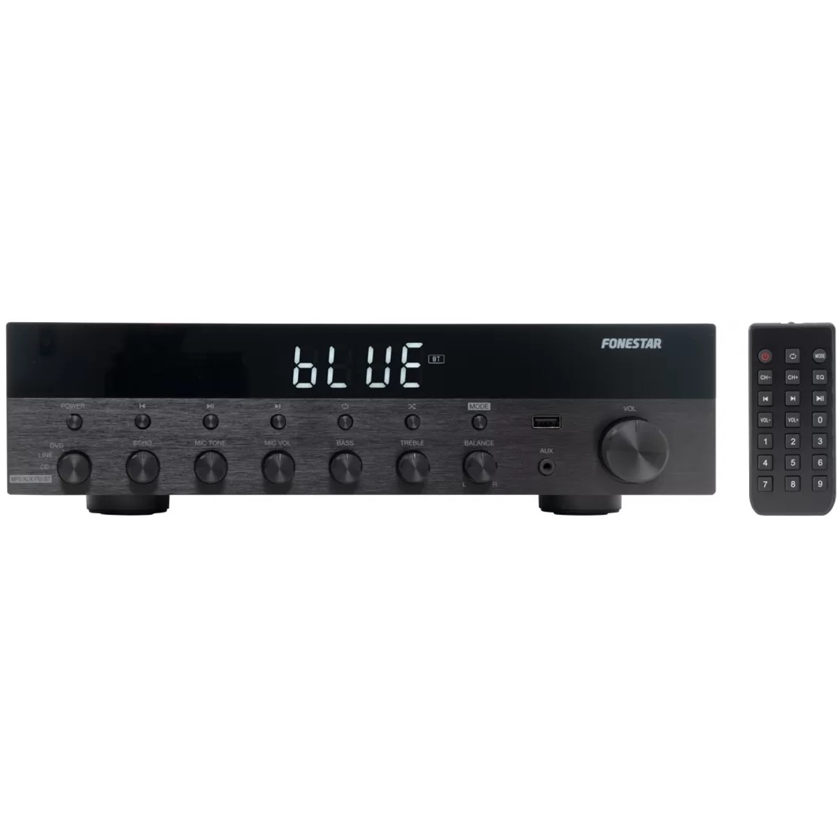 AMPLIFICADOR ESTEREO HIFI FONESTAR AS-6060 / BLUETOOTH / RADIO FM / 60+60 W RMS / USB/ MP3