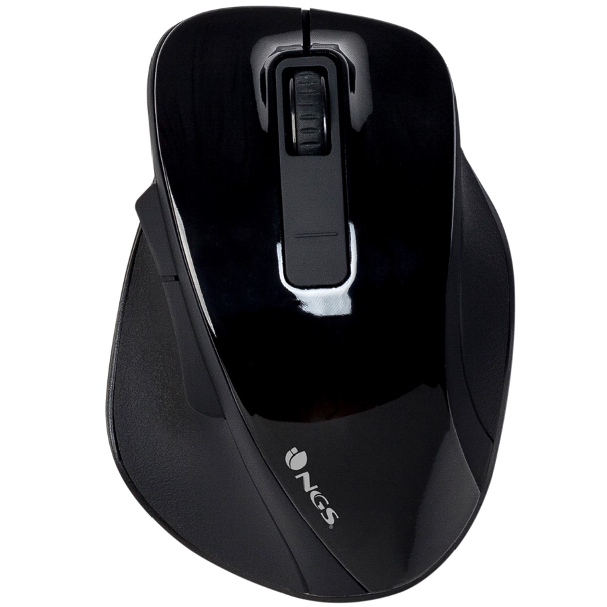 RATON INALAMBRICO NGS BOWBLACK / 2.4GHZ / 800-1600DPI / 5 BOTONES + SCROLL / NANO RECEPTOR USB - 1*AA / NEGRO