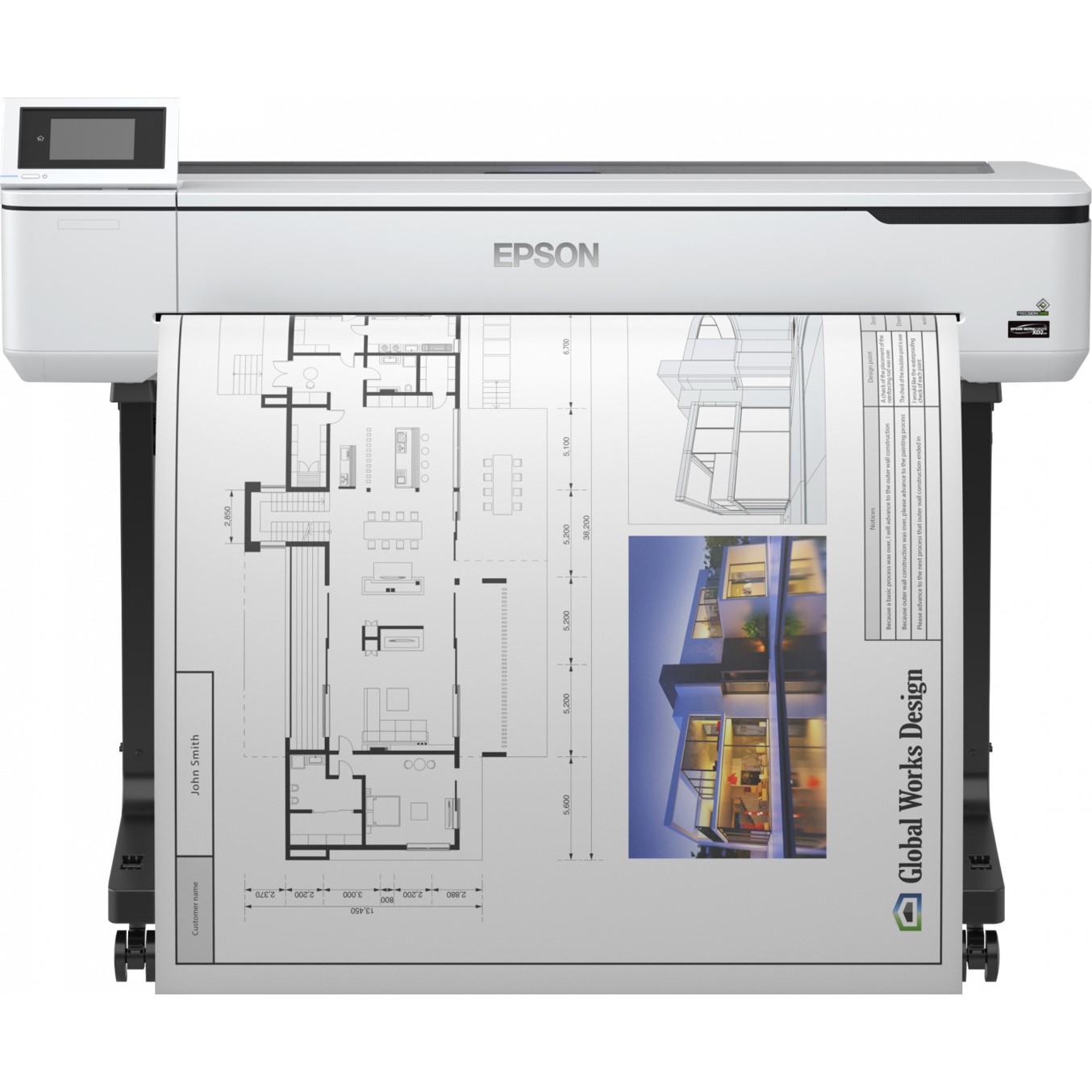PLOTTER EPSON SURECOLOR SC-T5100 A0 36"/ 2400PPP/ 1GB/ USB/ RED/ WIFI/ WIFI DIRECT/ PEDESTAL
