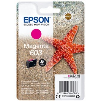 CARTUCHO TINTA EPSON C13T03U34010 SINGLEPACK MAGENTA 603 ESTRELLA DE MAR
