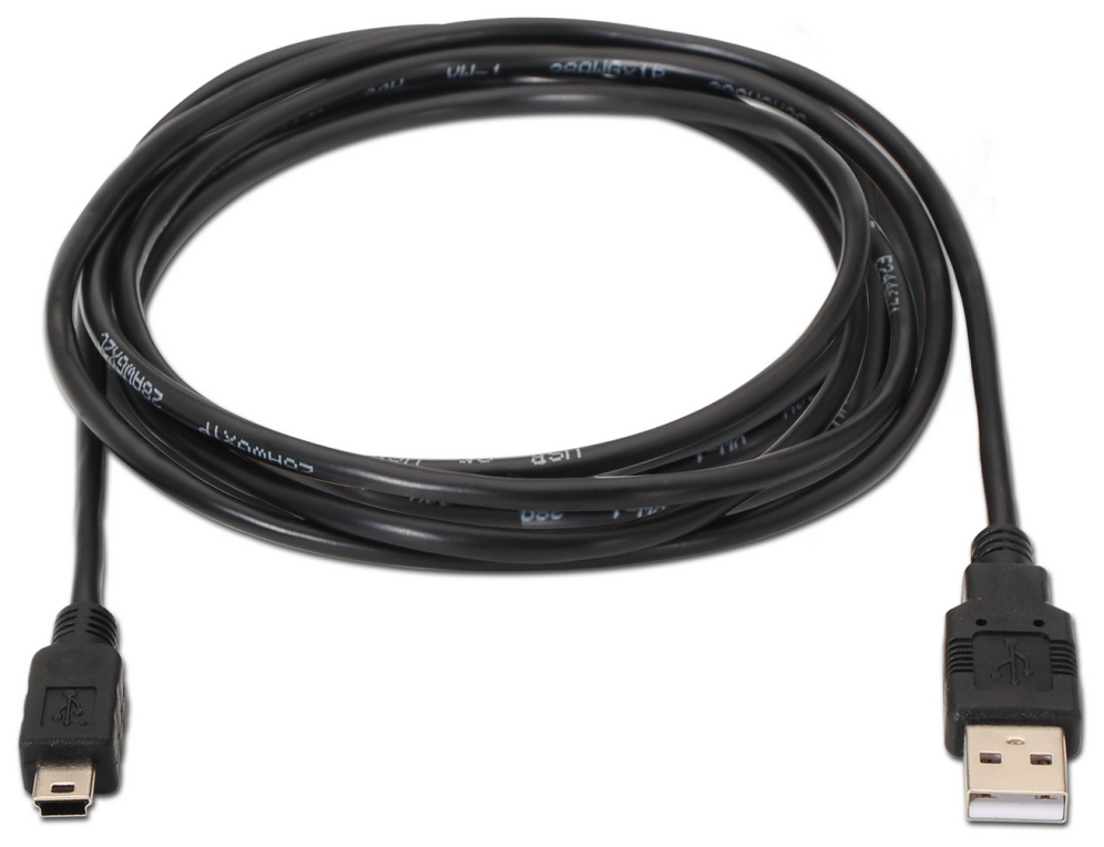 AISENS A101-0026 cable USB USB 2.0 3 m USB A Mini-USB B Negro
