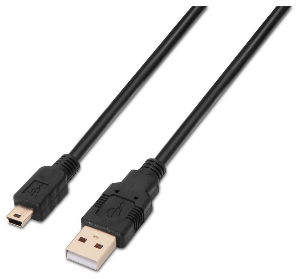 AISENS A101-0026 cable USB USB 2.0 3 m USB A Mini-USB B Negro