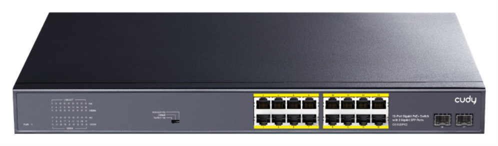 Cudy GS1020PS2 switch Gigabit Ethernet (10/100/1000) Energía sobre Ethernet (PoE) Negro