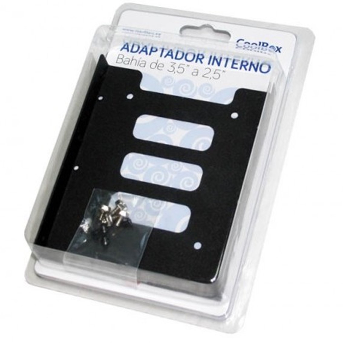 ADAPTADOR BAHIA COOLBOX 3.5 A 2.5 HDD SSD INTERNO METALICO