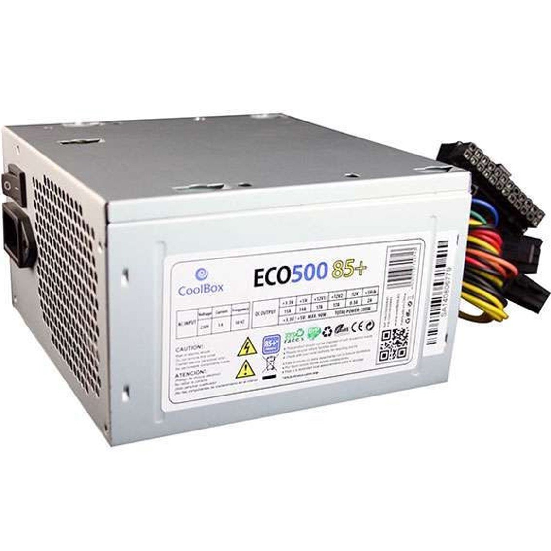 FUENTE DE ALIMENTACION COOLBOX ATX ECO 500 85+ FULL RANGE