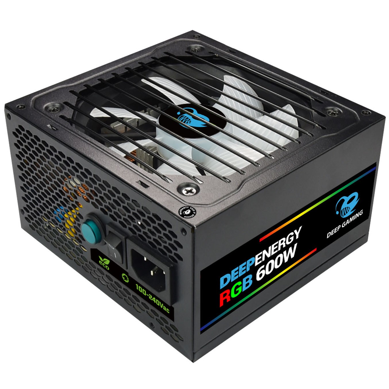 FUENTE DE ALIMENTACION COOLBOX DEEP ENERGY RGB600 / 600W 80+ BRONZE GAMING RGB