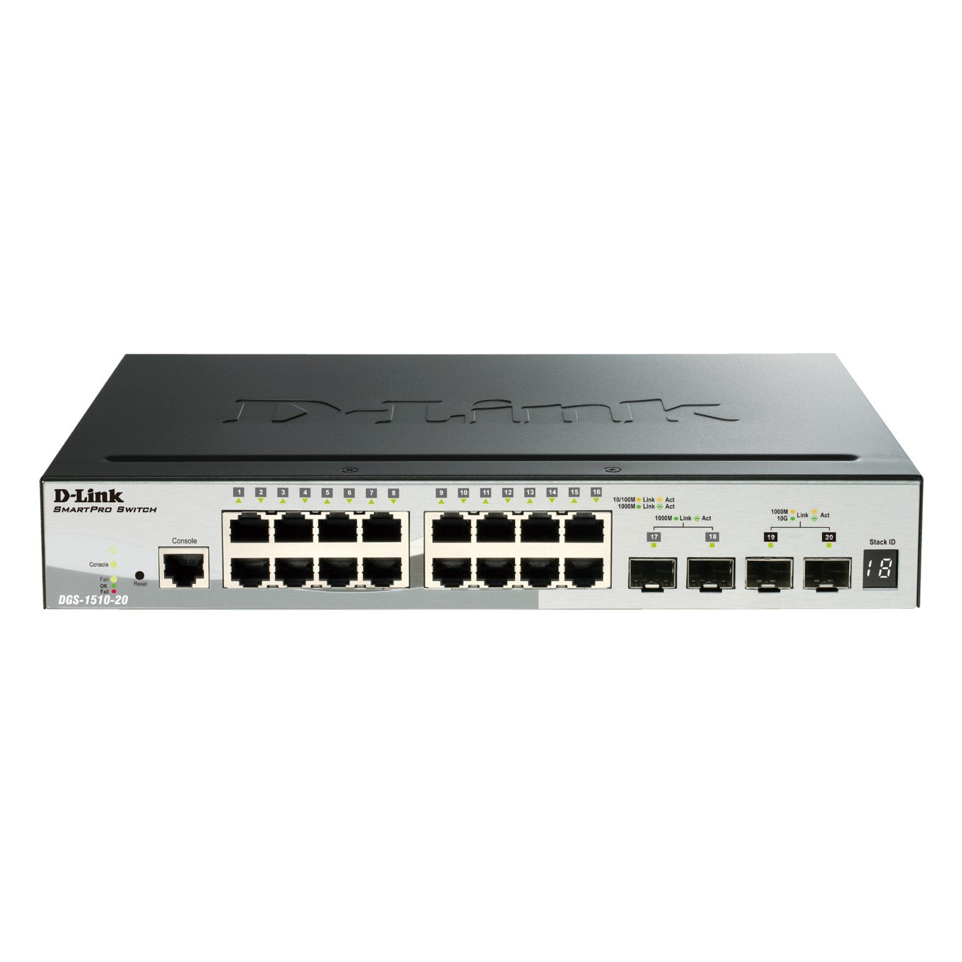 SWITCH 20 PUERTOS 10/100/100 DGS-1510-20 GESTIONABLES D-LINK