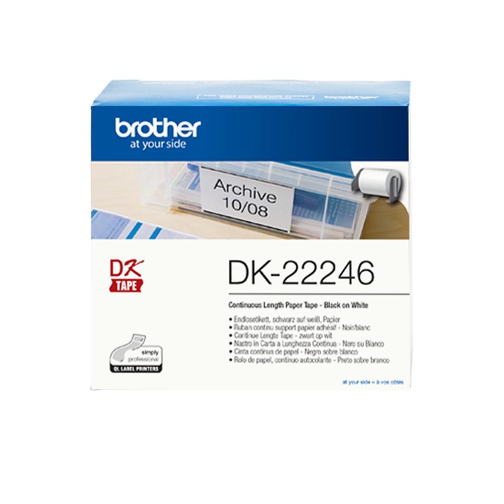 ETIQUETAS CINTA CONTINUA BROTHER DK-22246 PAPEL BLANCO