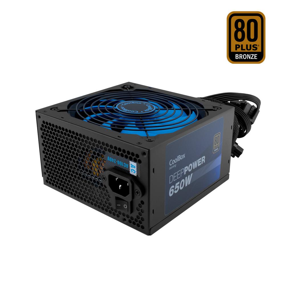 FUENTE DE ALIMENTACION COOLBOX GAMING DEEPPOWER 650W 80 PLUS BRONZE, 14 CM, FULL RANGE