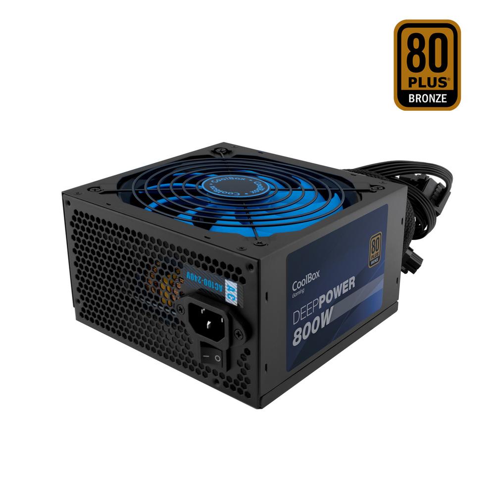 FUENTE DE ALIMENTACION COOLBOX GAMING DEEPPOWER 800W 80 PLUS BRONZE, 14 CM, FULL RANGE