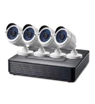 KIT VIDEOVIGILANCIA 720P CCTV LEVEL ONE 4 CANALES 4 CAMARAS INT / EXT + GRABADOR CABLES ILUMINACION LED (SIN HD)