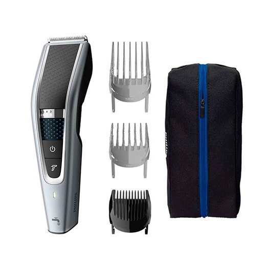 CORTAPELOS PHILIPS HAIRCLIPPER 5000 HC5630/15 28 AJUSTES/ 3 PEINES/ 90M AUTONOMIA/ LAVABLE/ FUNDA TELA