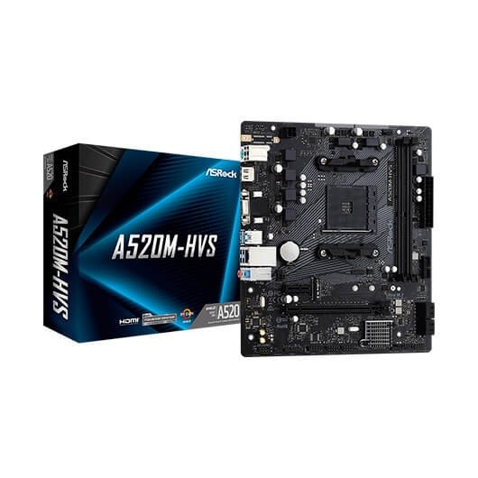PLACA BASE ASROCK AM4 A520M-HVS M-ATX 90-MXBE60-A0UAYZ