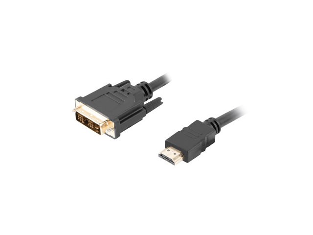 CABLE HDMI LANBERG MACHO/DVI-D 18+1 MACHO SINGLE LINK 0.5M NEGRO