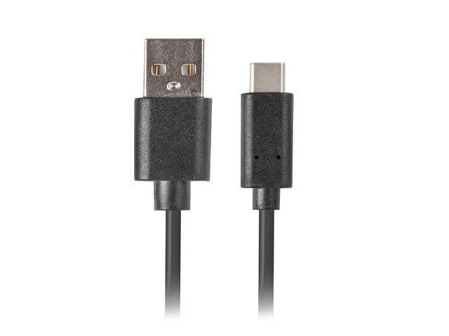 CABLE USB LANBERG 2.0 MACHO/ USB TIPO C MACHO QUICK CHARGE 3.0 1M NEGRO