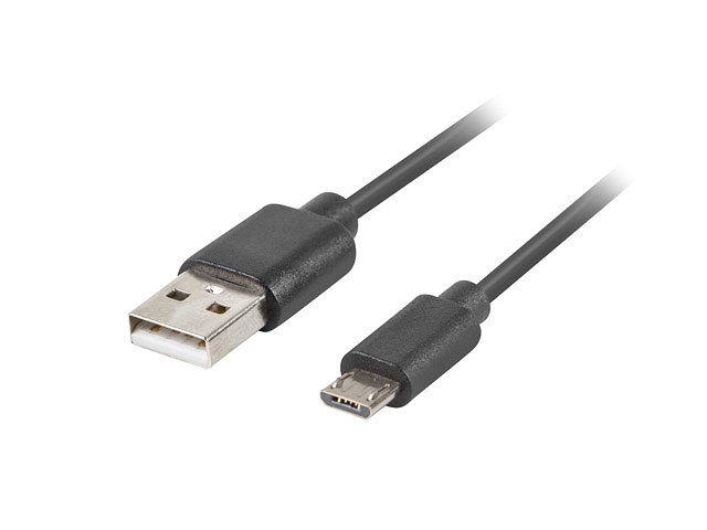 CABLE USB LANBERG 2.0 MACHO/ MICRO USB MACHO QUICK CHARGE 3.0 1.8M NEGRO