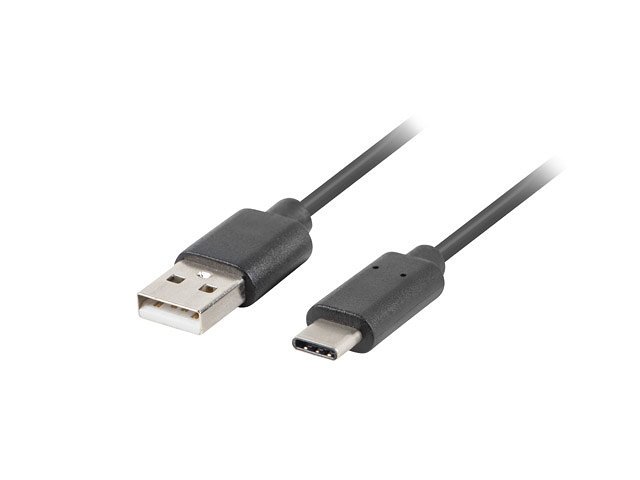CABLE USB LANBERG 2.0 MACHO/ USB TIPO C MACHO 0.5M NEGRO