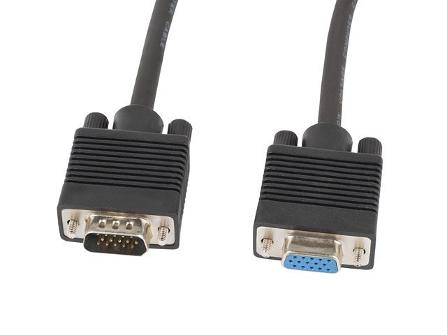 CABLE LANBERG VGA MACHO HEMBRA FERRITA NEGRO 1.8 M