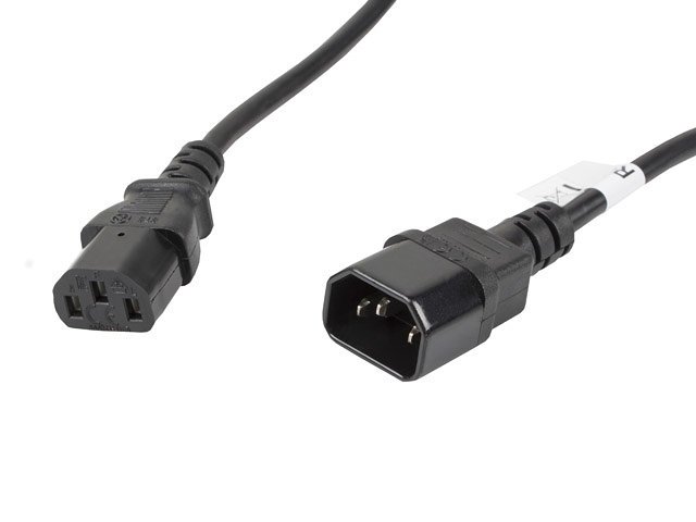 CABLE ALARGADOR LANBERG ALIMENTACION CPU IEC320 C13 H/ IEC320 C14 M VDE 5M