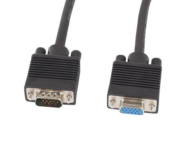 CABLE LANBERG VGA MACHO HEMBRA FERRITA NEGRO 5 M