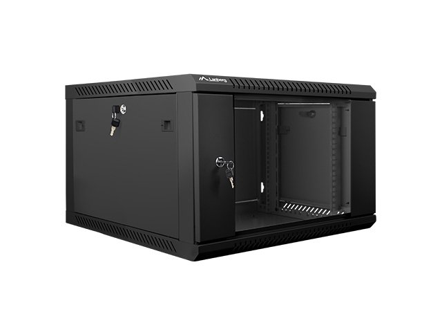 ARMARIO RACK LANBERG 6U 600X600X368 AUTO ENSAMBLADO 19" HASTA 60 KG NEGRO