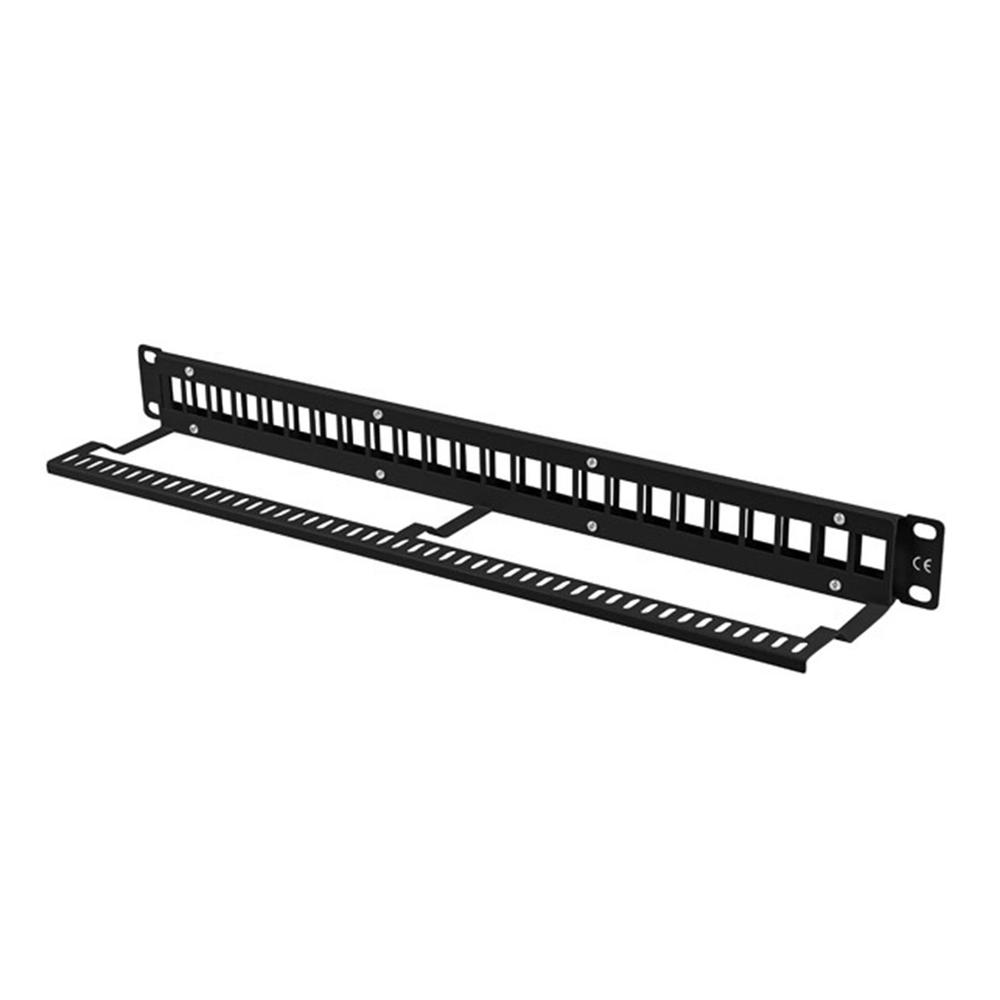 PATCH PANEL LANBERG 24 PUERTOS 1U RACK 19 PARA MODULOS KEYSTONE NEGRO