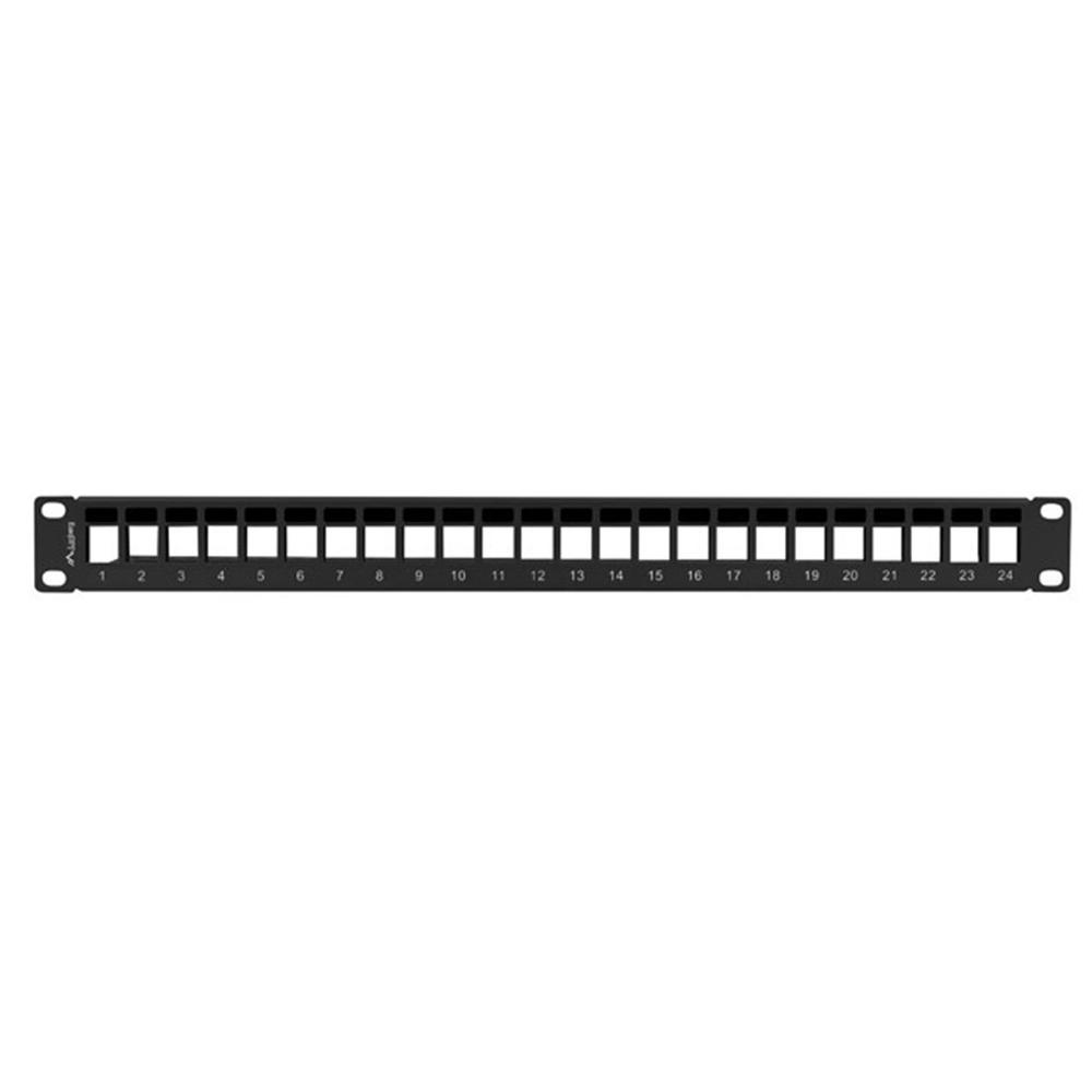 PATCH PANEL LANBERG 24 PUERTOS 1U RACK 19 PARA MODULOS KEYSTONE NEGRO