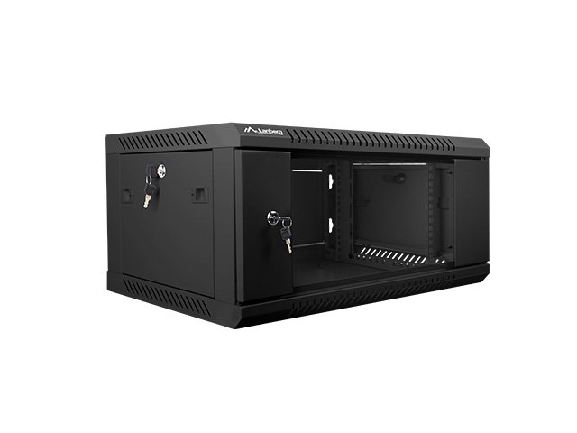 ARMARIO RACK LANBERG 4U 600X450X279 AUTO ENSAMBLADO 19" HASTA 60 KG NEGRO
