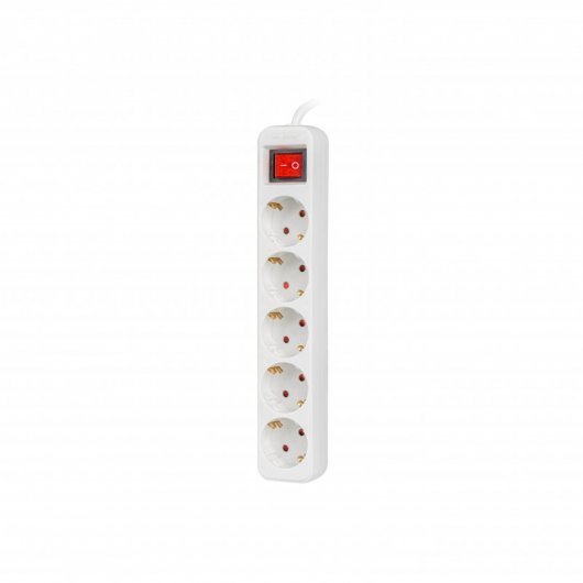 REGLETA LANBERG 5 TOMAS SCHUKO CON PROTECION BLANCA 3M