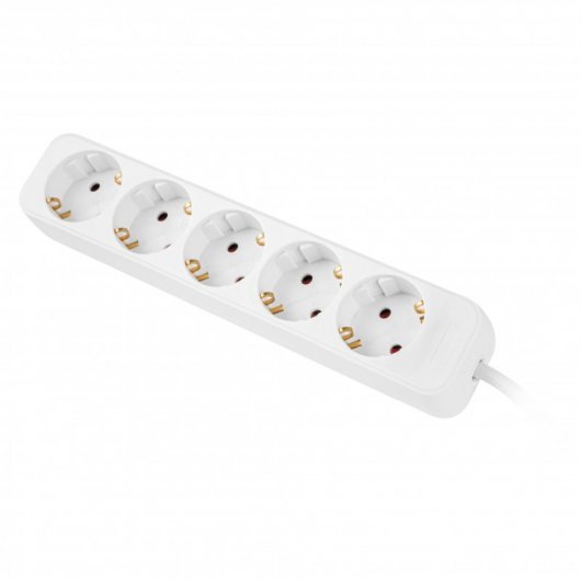 REGLETA LANBERG 5 TOMAS SCHUKO BLANCA 3M