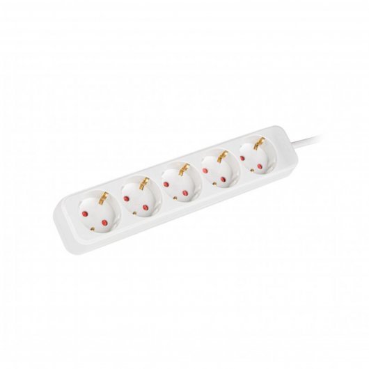REGLETA LANBERG 5 TOMAS SCHUKO BLANCA 3M