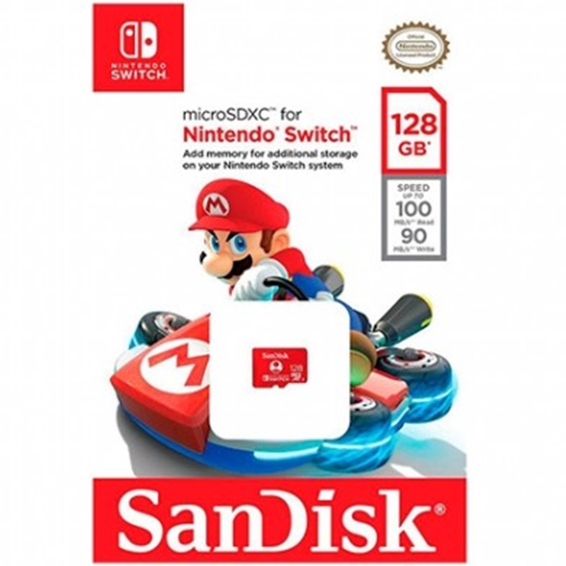 Licencia Nintendo Switch/UHS I/U3/Lectura: 100MB/s