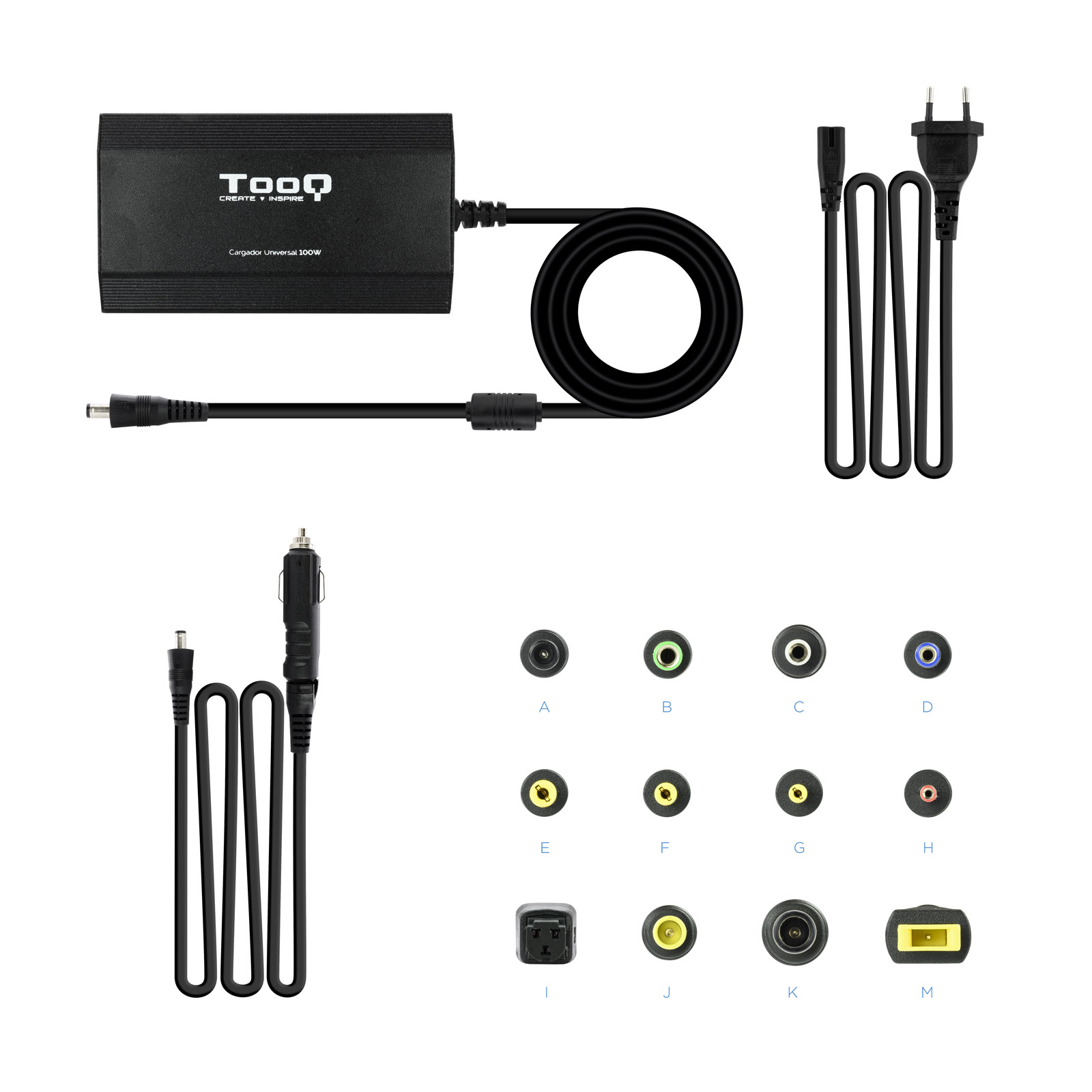 CARGADOR PORTATIL UNIVERSAL TOOQ TQLC-100BS01M 100W 1xUSB