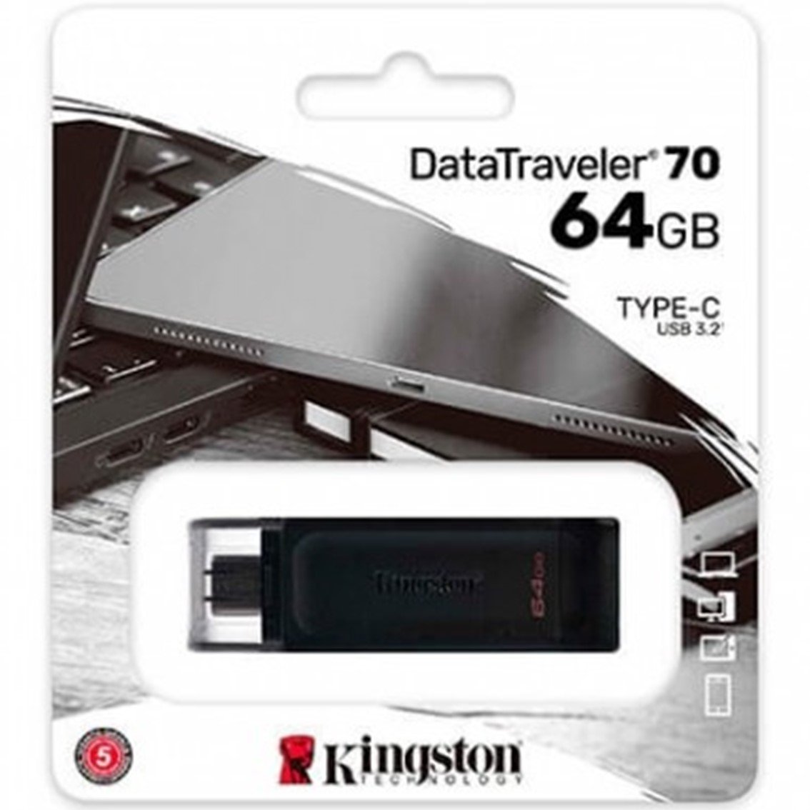 MEMORIA USB TIPO C KINGSTON 64 GB DATATRAVELER 70